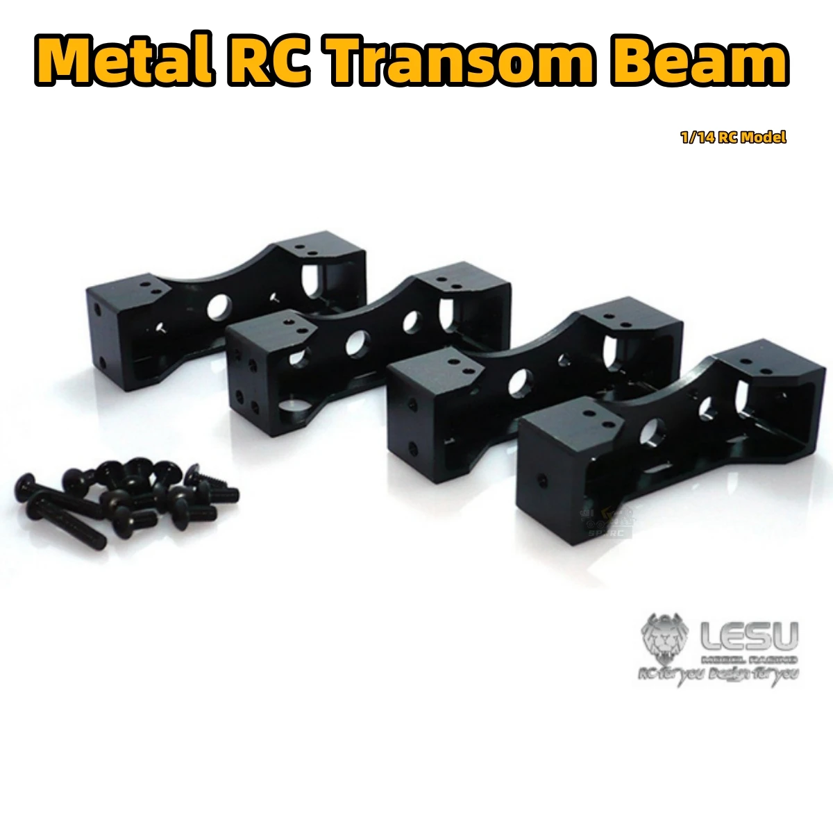 Spiegel Beam Metaal Aluminium Zwart Voor 1/14 Tamiya RC Tractor R470 FH12 Afstandsbediening Speelgoed Europese Truck Onderdelen