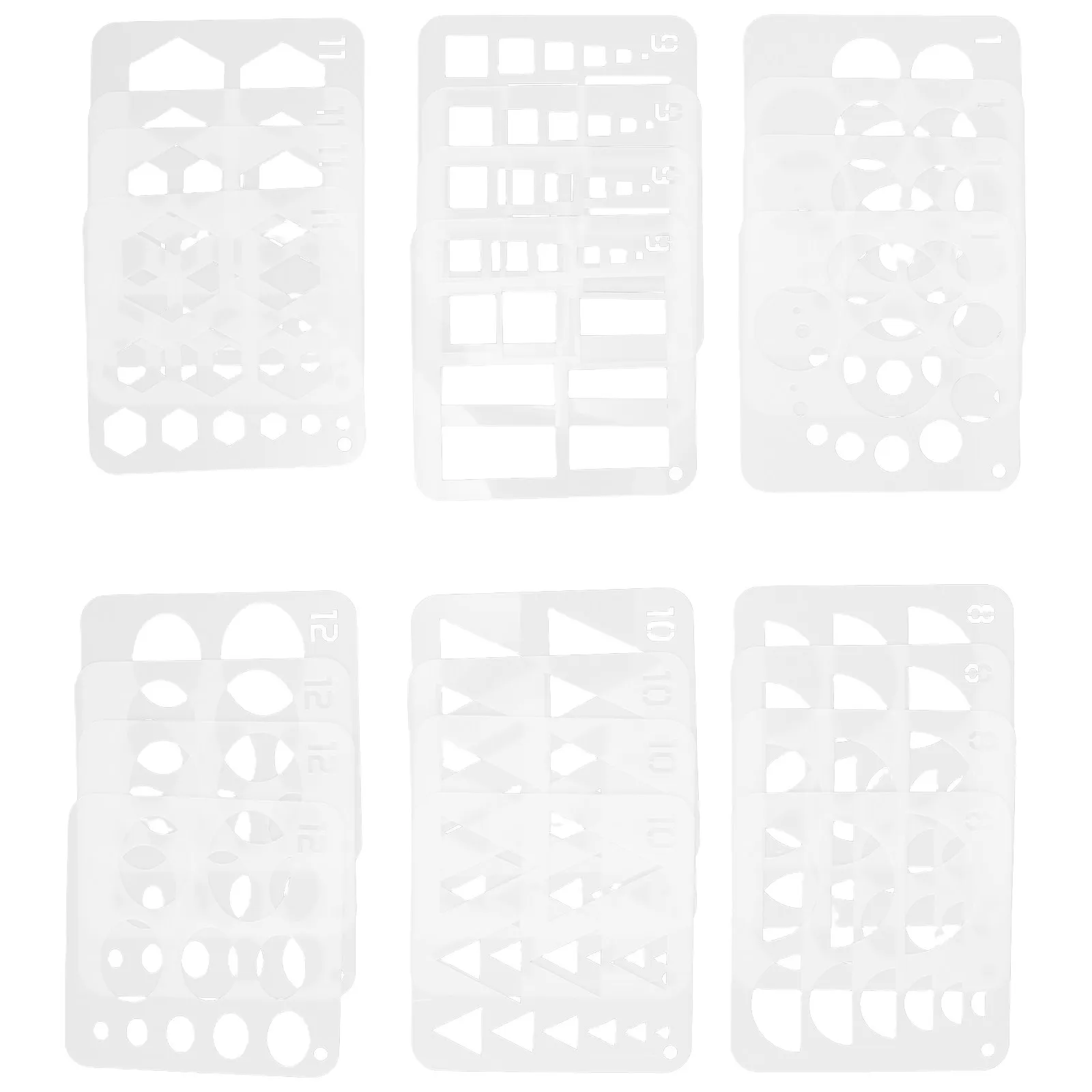 24-pecas-de-estenceis-geometricos-para-desenho-molde-de-plastico-reutilizavel-para-artesanato-diy-tracado-de-formas-basicas-uso-em-sala-de-aula-e-escritorio