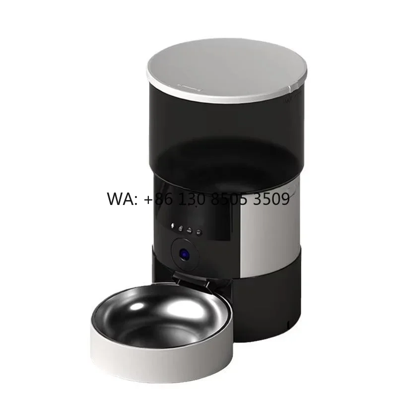 Intelligent Timing 720P  Automatic Feeder Eco-Friendly Solid Plastic Bowl Quantitative Cat/Dog Food Machine Power Charge