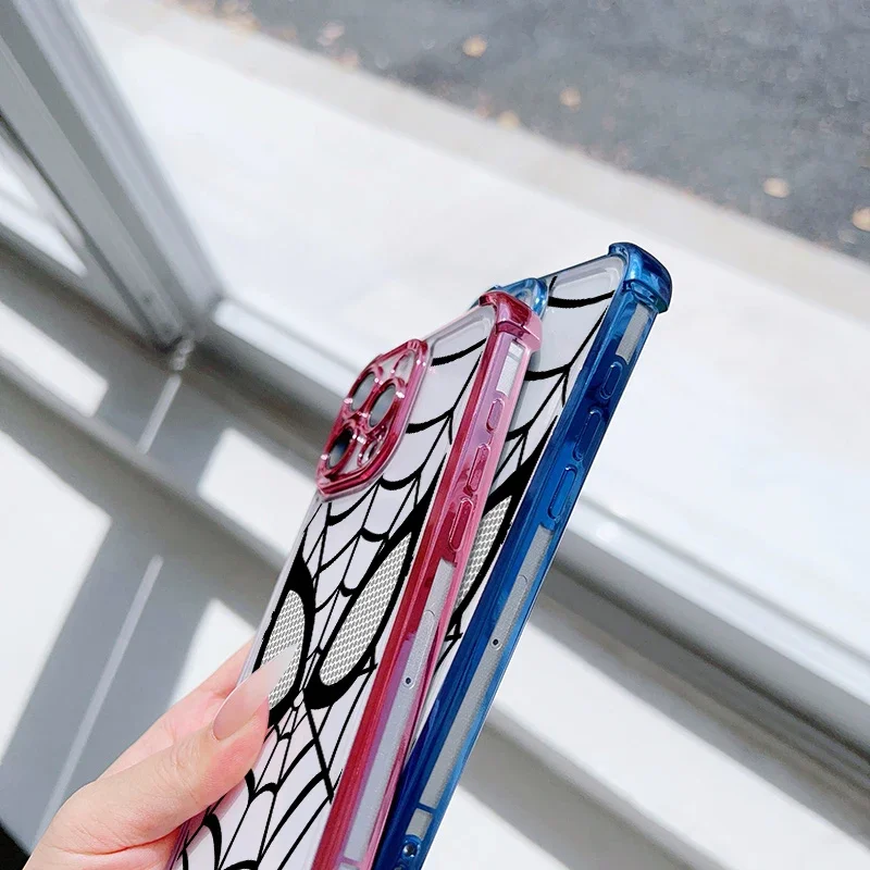 حافظة هاتف سبايدر مان بالكهرباء لهاتف OPPO Realme C75 C53 C55 C33 C35 C15 نوت 50 C51 14 13 Pro Max 11 7 9 Pro Plus غلاف ناعم