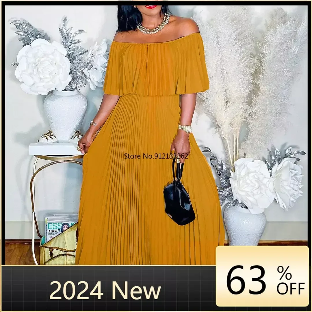 

2023 Summer New Long Dress Pleated Chiffon Maternity Party Dress