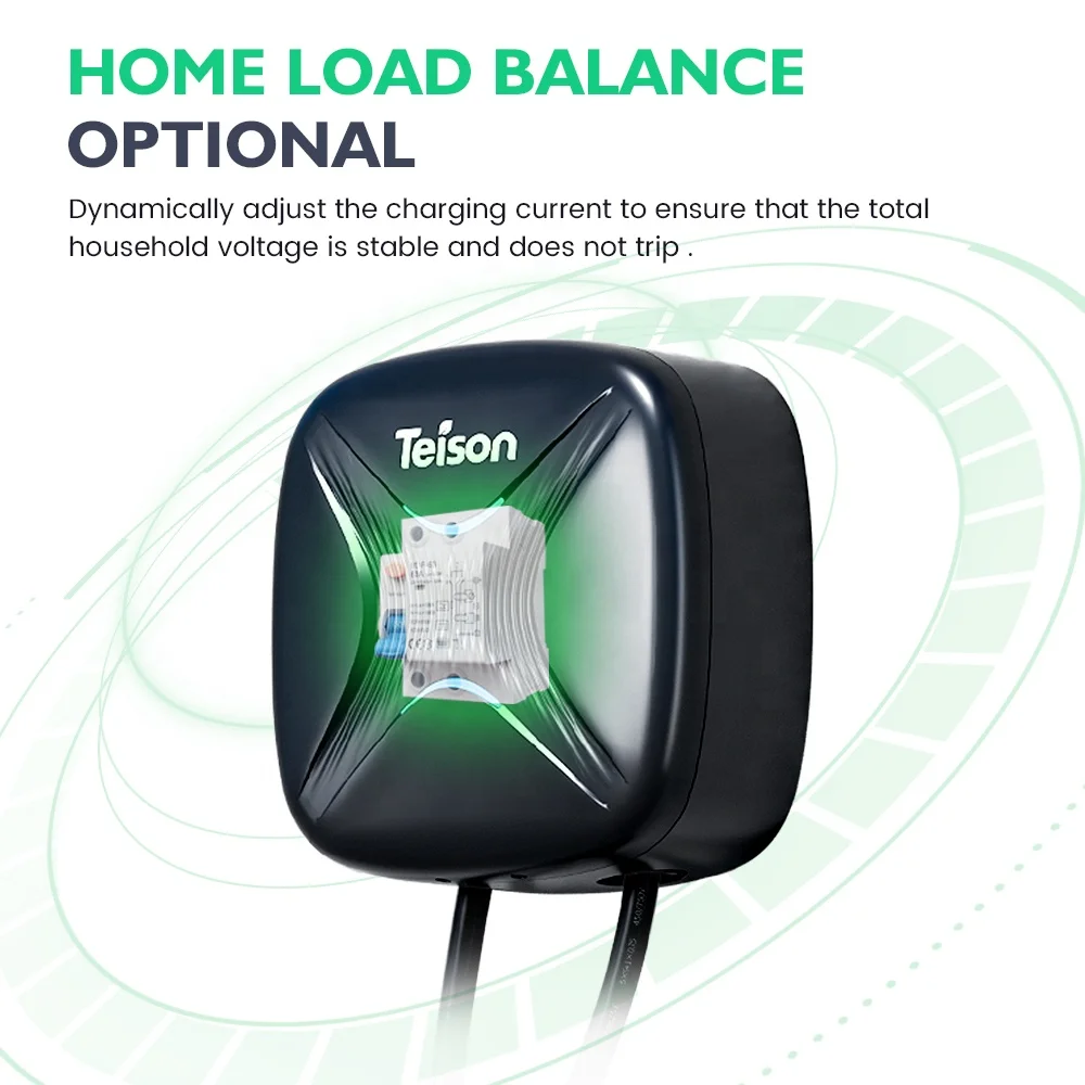 Teison-4G/Wifi/RFID 활성화 EVSE ocpp 월박스 충전기, 앱 레벨 2 층 장착 EV 충전 스테이션
