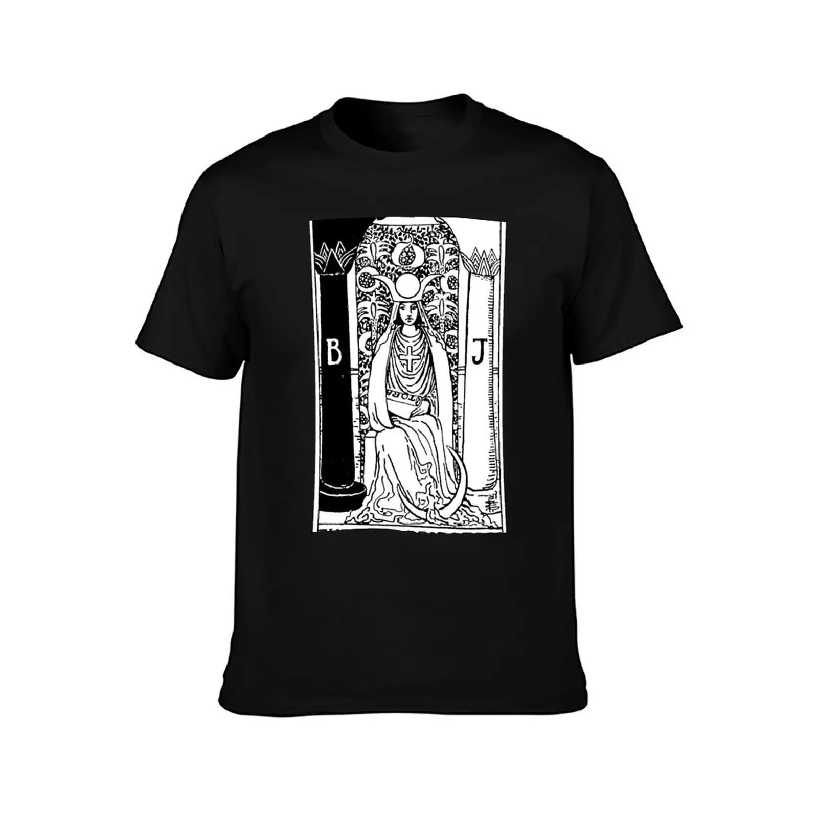 The High Priestess Tarot T-Shirt Holiday Casual Short Sleeve Top T-Shirt