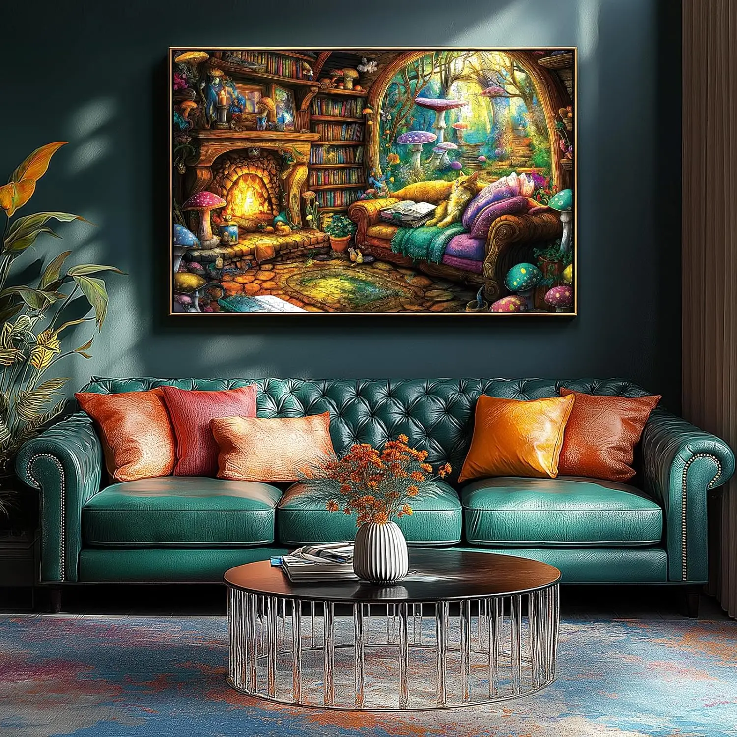Fantasy Forest Study Jigsaw Puzzle 520-1500 Pieces for Stress Relief and Home Decor Difficult Challenging for Game Nights