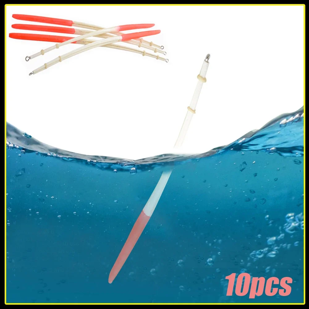 10pcs Fishing Lure Hard Tail Type Feather Floats Outdoor Fishing Bait Float Stick Bobber Fishing Tackle Tool Accessories