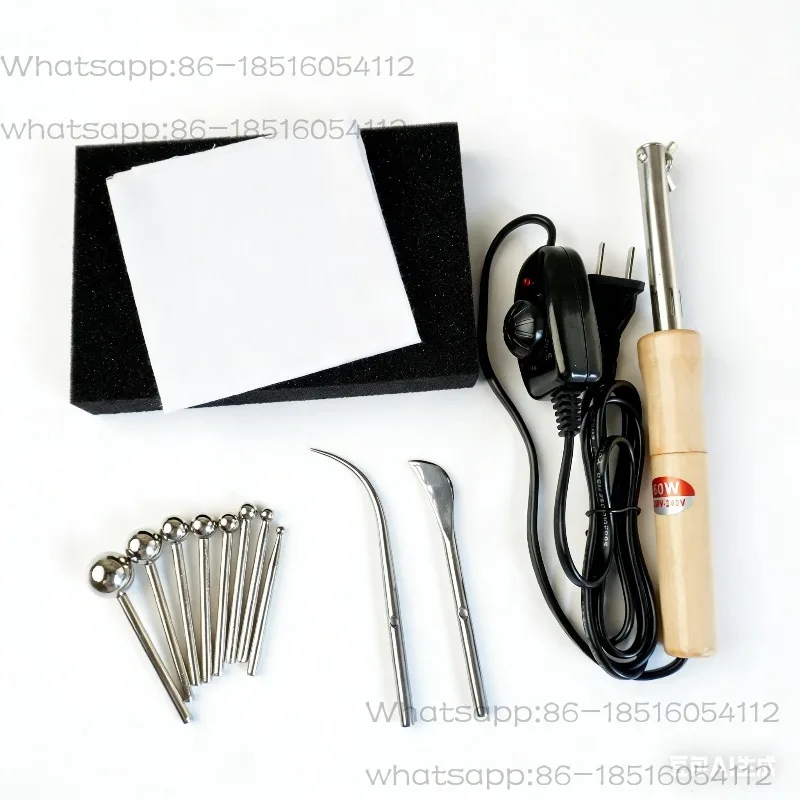 220V Adjustable Temperature Iron-on Transfer Set Fabric Fleece Flower Transfer Shaping DIY Complete Tool Kit