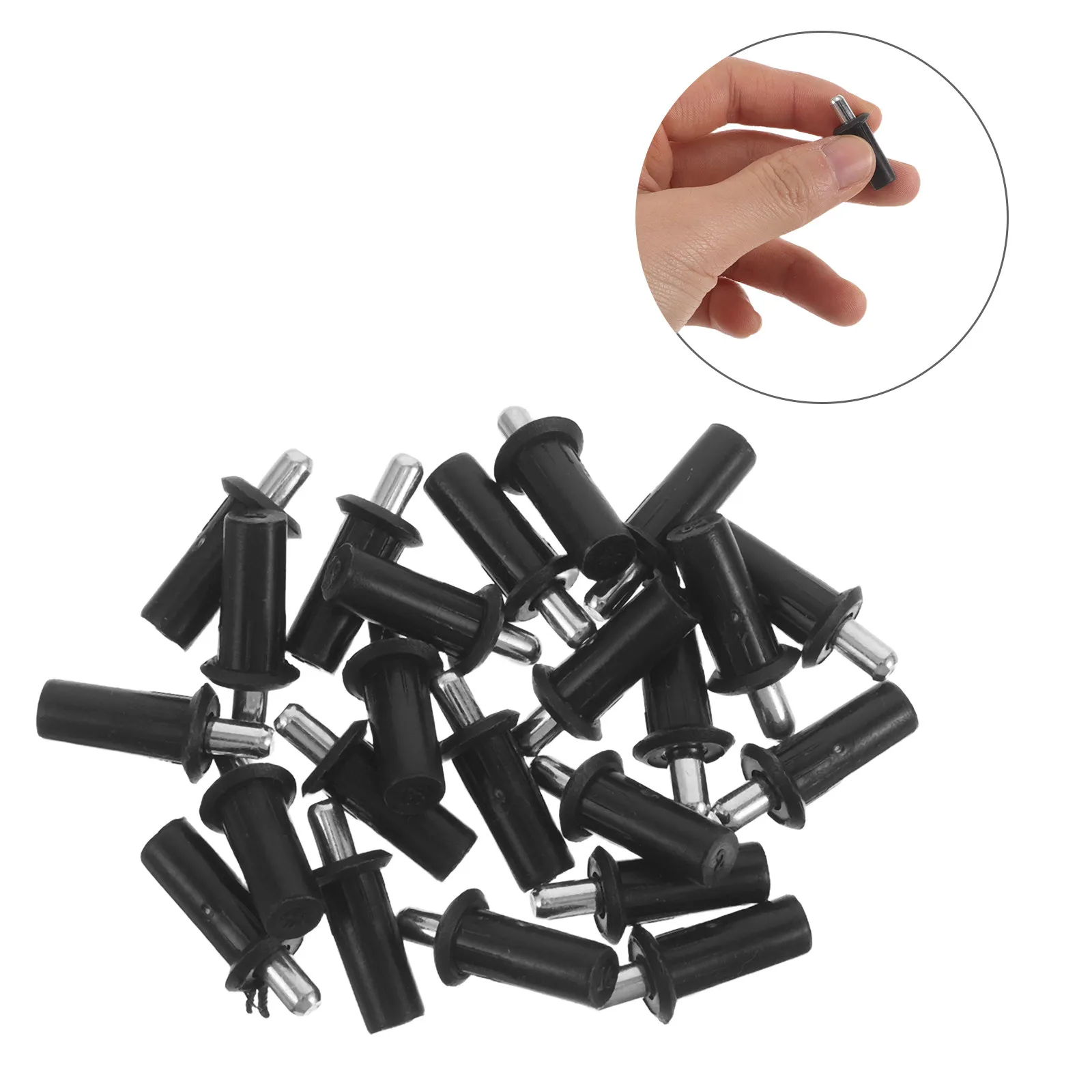 24Pcs Cabinet Door Repair Pins Spring Loaded Furniture Fittings Replacement Small Hinge Pins for Kitchen Cabinet Window Shutter