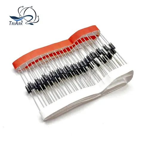 50 Uds 1N4001 1N4002 1N4003 1N4004 1N4005 1N4006 1N4007 DO-41 diodo rectificador 1A 50V 100V 200V 400V 600V 800V 1000V