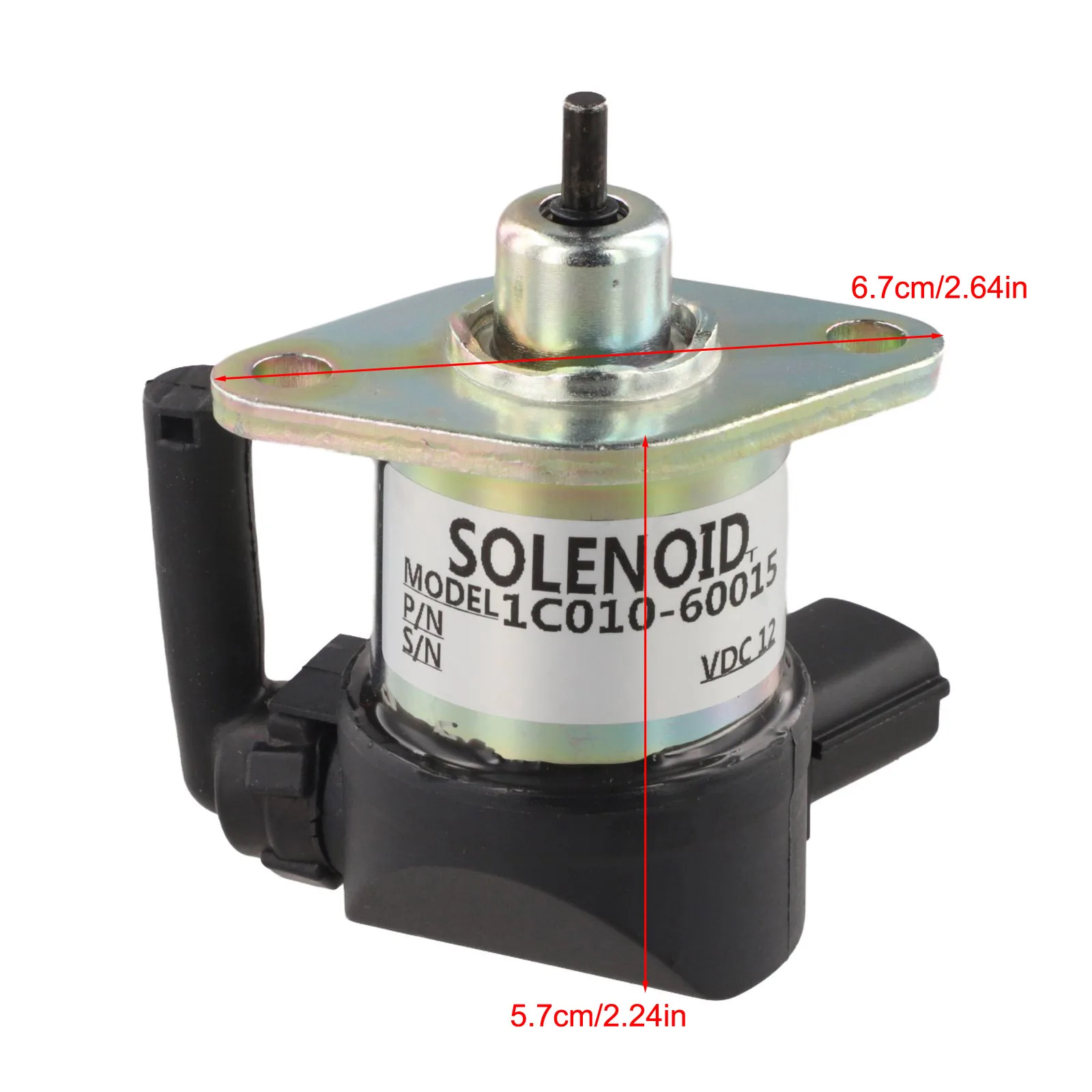 

Электромагнитный клапан остановки подачи топлива 12В для Kubota, совместимый с моделями M6800, M8540, M9540, номера деталей 1C01060015, 1C01060016, 1C01060017