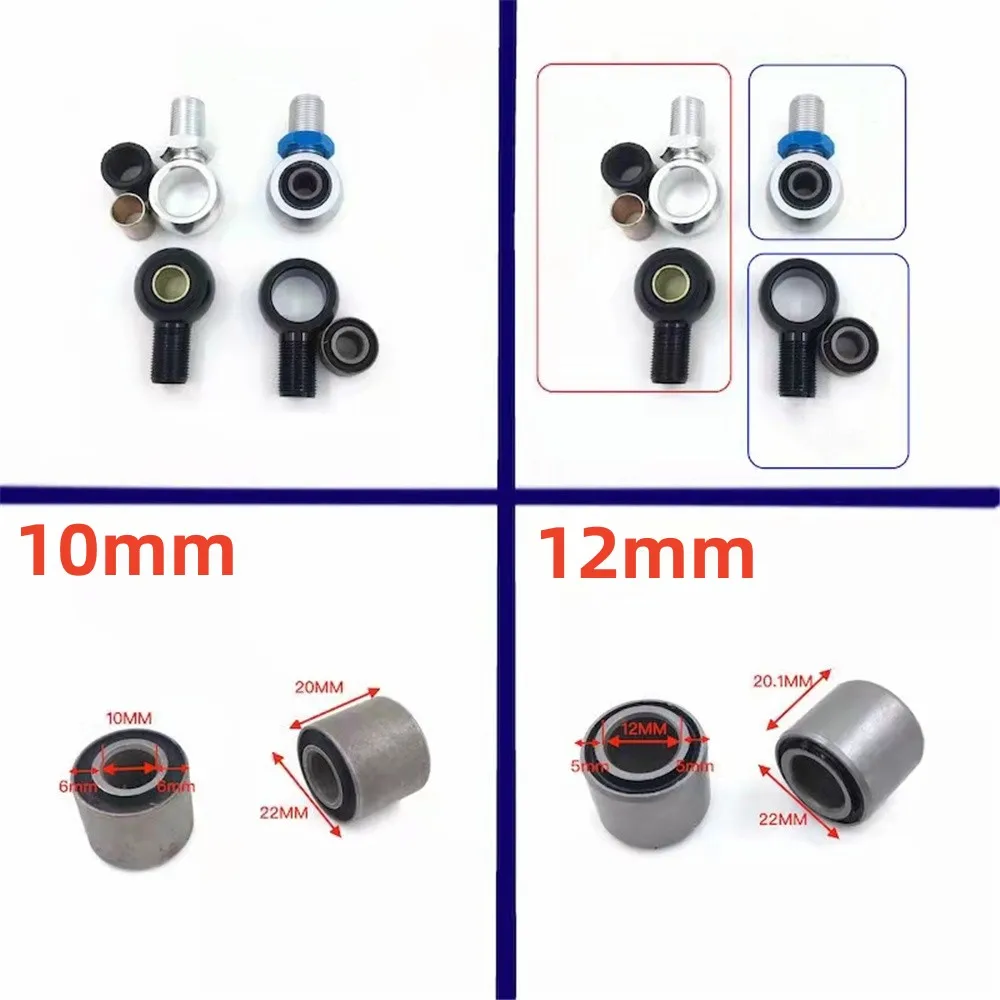 Amortiguador trasero para motocicleta, 8mm, 9mm, 10mm, 12mm de diámetro interior, cojín, anillo de goma, buje amortiguador