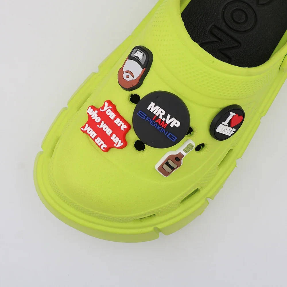 1 Piece Shoe Decoration Charms Rotundity Short Sentence Ornament Bottle Pvc Three-color Heart Shoe Accessories Buckles Gift - Detail 1