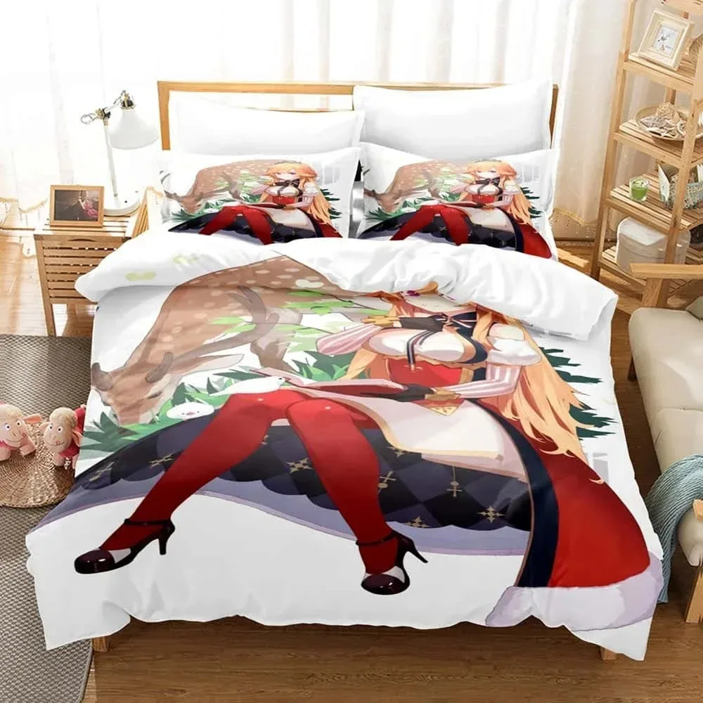 3D Print Anime - Azur Lane Bedding Set Single Twin Full Queen King Size Bed Set Adult Kid Bedroom Duvet Cover Sets Home Textiles