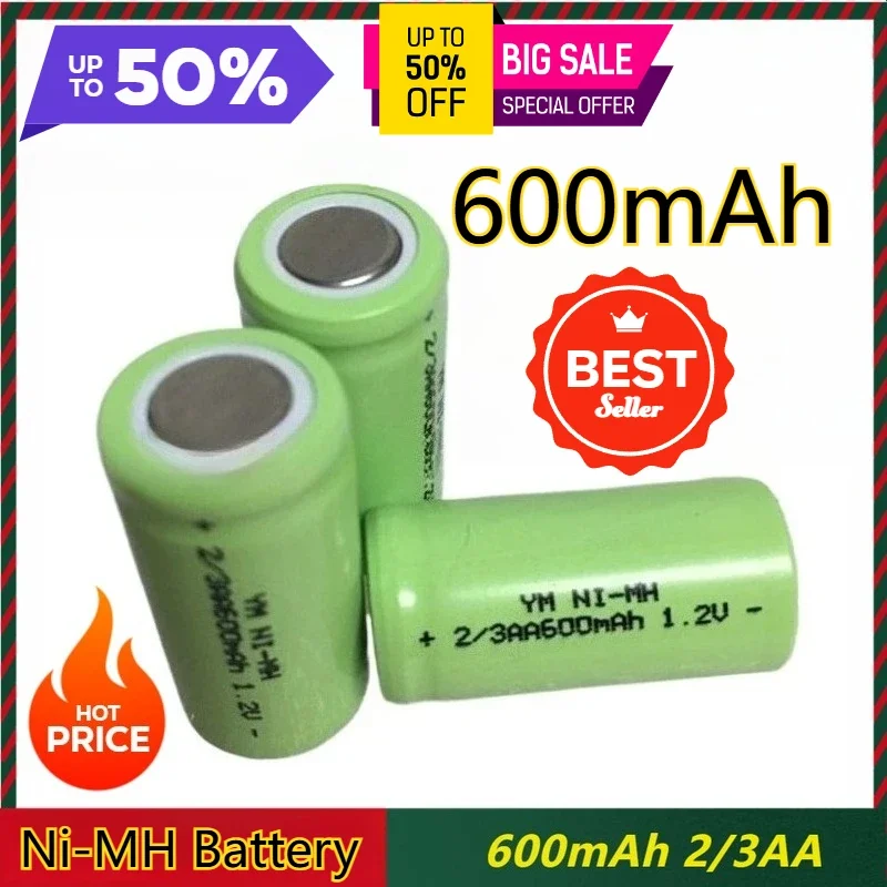

1.2V 600mAh 2/3AA Ni-MH Battery for Sonicare PowerUp Toothbrush Trimmer Shaver Razor