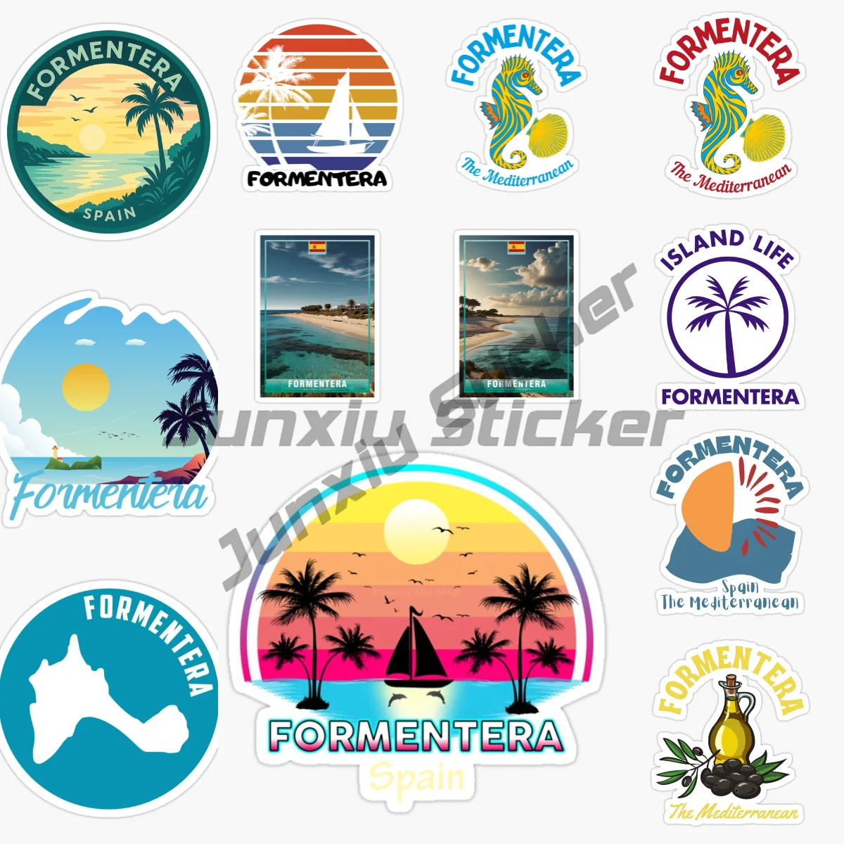 

Spanish Formentera Island Scenery Vinyl Car Sticker Self-adhesive Decal