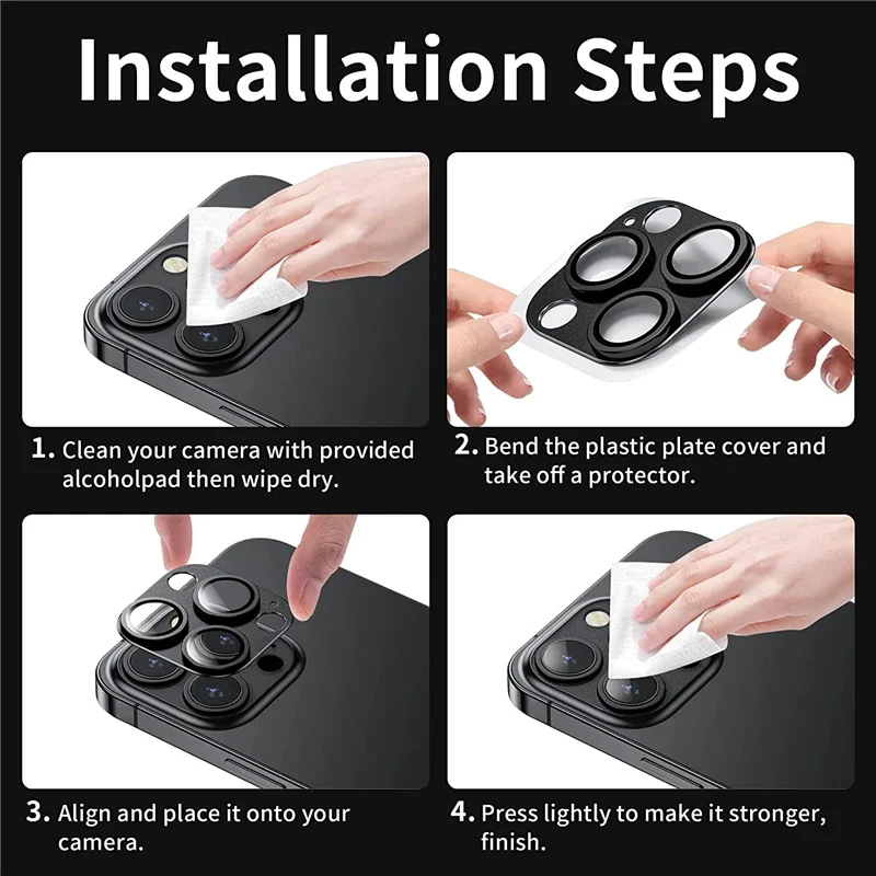 Metal Camera Lens Protector Glass  for IPhone 14 13 15 Pro Max 12 Mini 14 Plus 14Pro 13Min 15Plus Glass Lens Cover Accessories