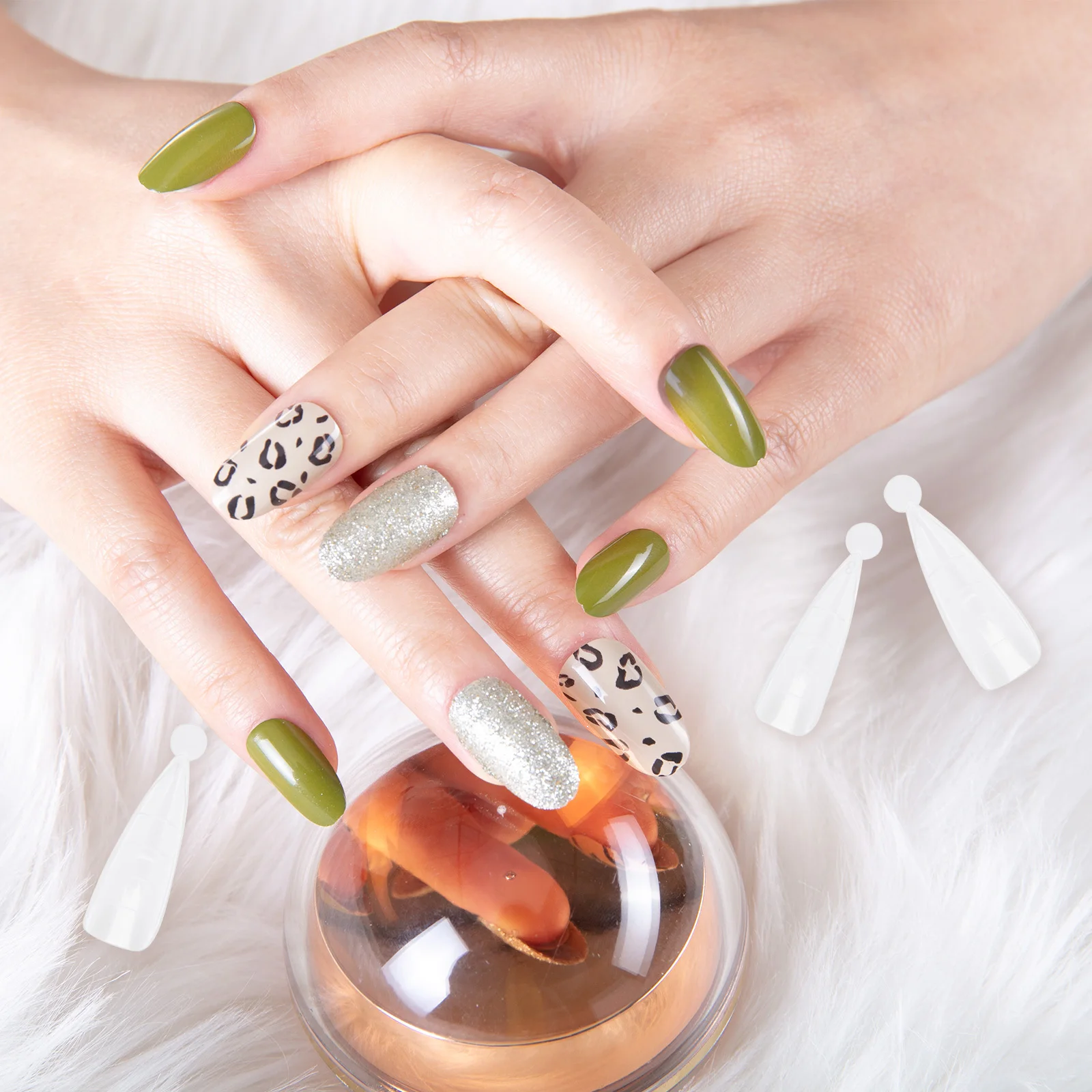 120-teiliges Gel-Set für künstliche Nägel, DIY-Form, Abs, gefälschte Tipps mit vollständiger Abdeckung, Verlängerungsverlängerungen