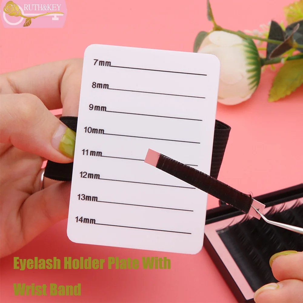 Professional Wholesale eyelashes extensions tools white acrylic eyelash scale plate portable models open flower hand back plate