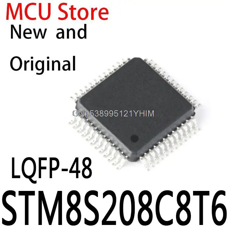 10PCS New and Original STM8S208 C8T6 LQFP48 IC MCU 8BIT 64KB FLASH 48LQFP STM8S208C8T6