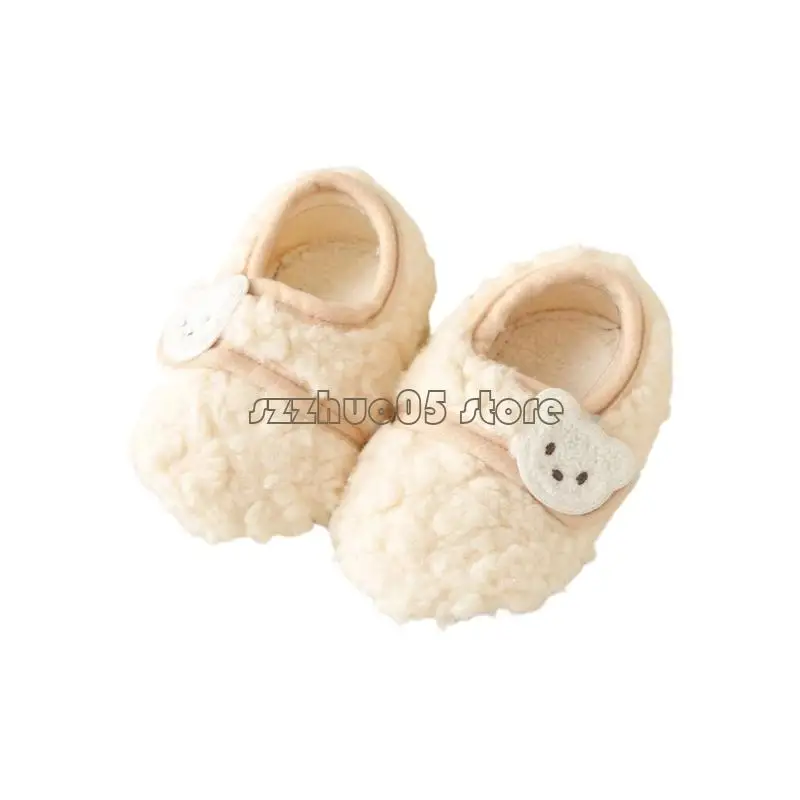 M3GE Sapatos Térmicos para Bebês Calçados Macios Prewalker Sapatos com Padrão Animal Desenho Animado Sapatos Infantis para