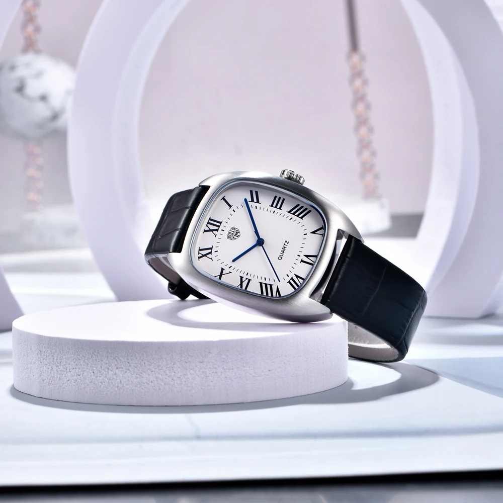 RollsTimi 2026 جديد ساعات كوارتز رجالية 36 مللي متر حزام الساعات الجلدية الكلاسيكية الأعمال ساعة معصم للرجل ساعة رياضية مقاومة للماء #4