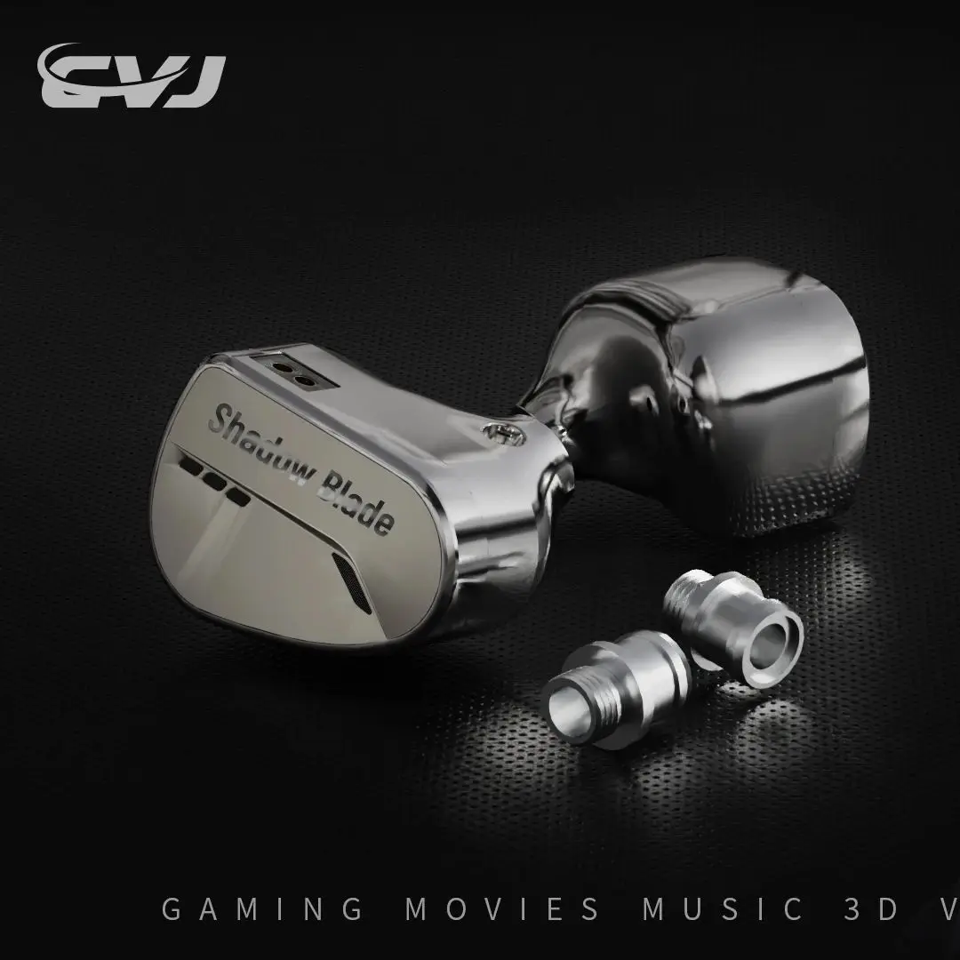 

CVJ Shadow Blade Vibration Music Gaming IEM HIFI Wired in-ear Earphones Dynamic Driver + Vibration Unit with Tuning Tubes HD MIC