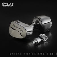 CVJ Shadow Blade Vibration Music Gaming IEM HIFI Wired in-ear Earphones Dynamic Driver + Vibration Unit with Tuning Tubes HD MIC