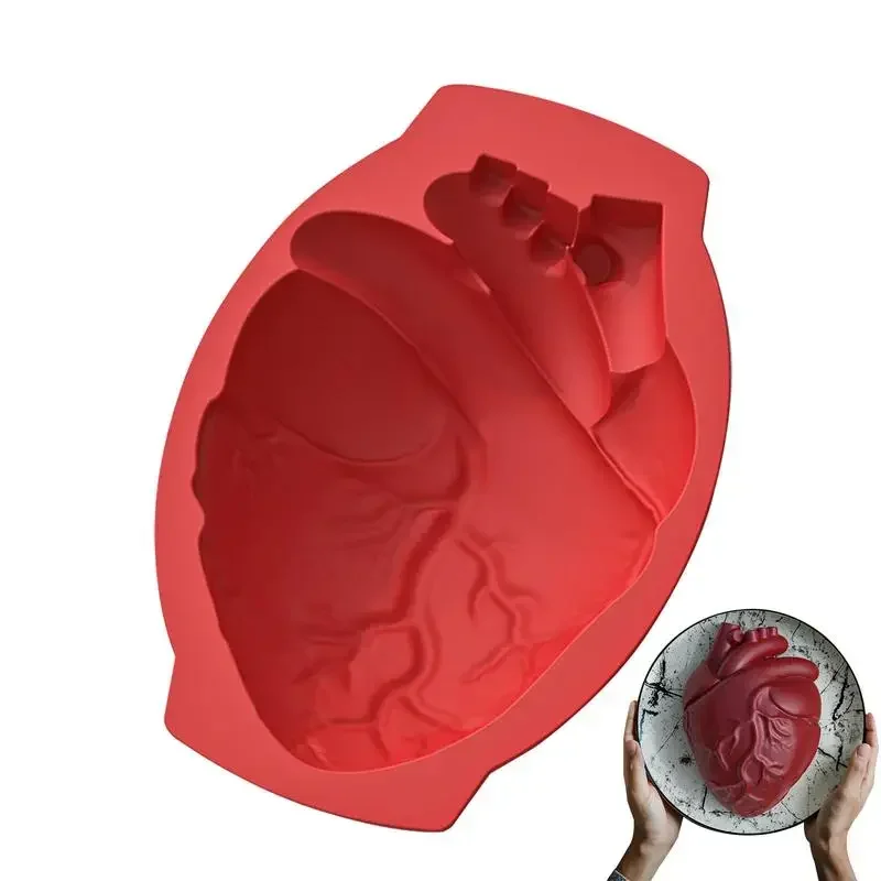 Silicone Mold Halloween 3D Human Heart Mold for Fondant Cake Chocolate  Mould Candle Craft Molds  Silicone Anatomical Heart Wax