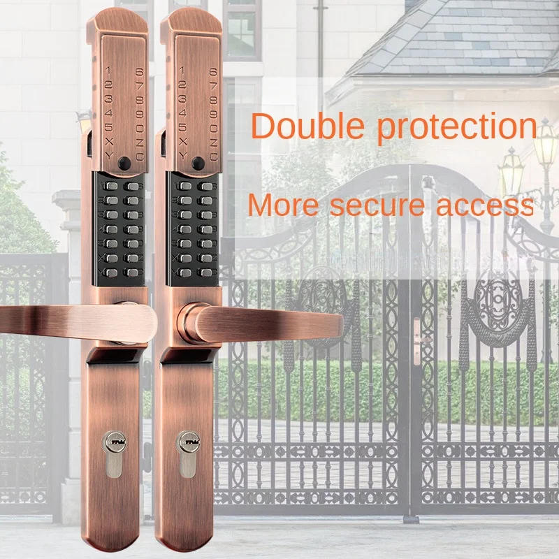 Mechanical Password Lock Is Suitable for Waterproof Double-sided Lock of Outdoor Iron Door Courtyard Gate Antique Door Locks G1