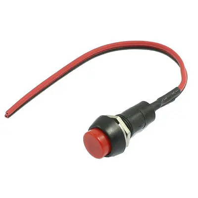

AC 250V 3A 11.5mm Hole 2 Wire Plastic Momentary Push Button Switch for Car