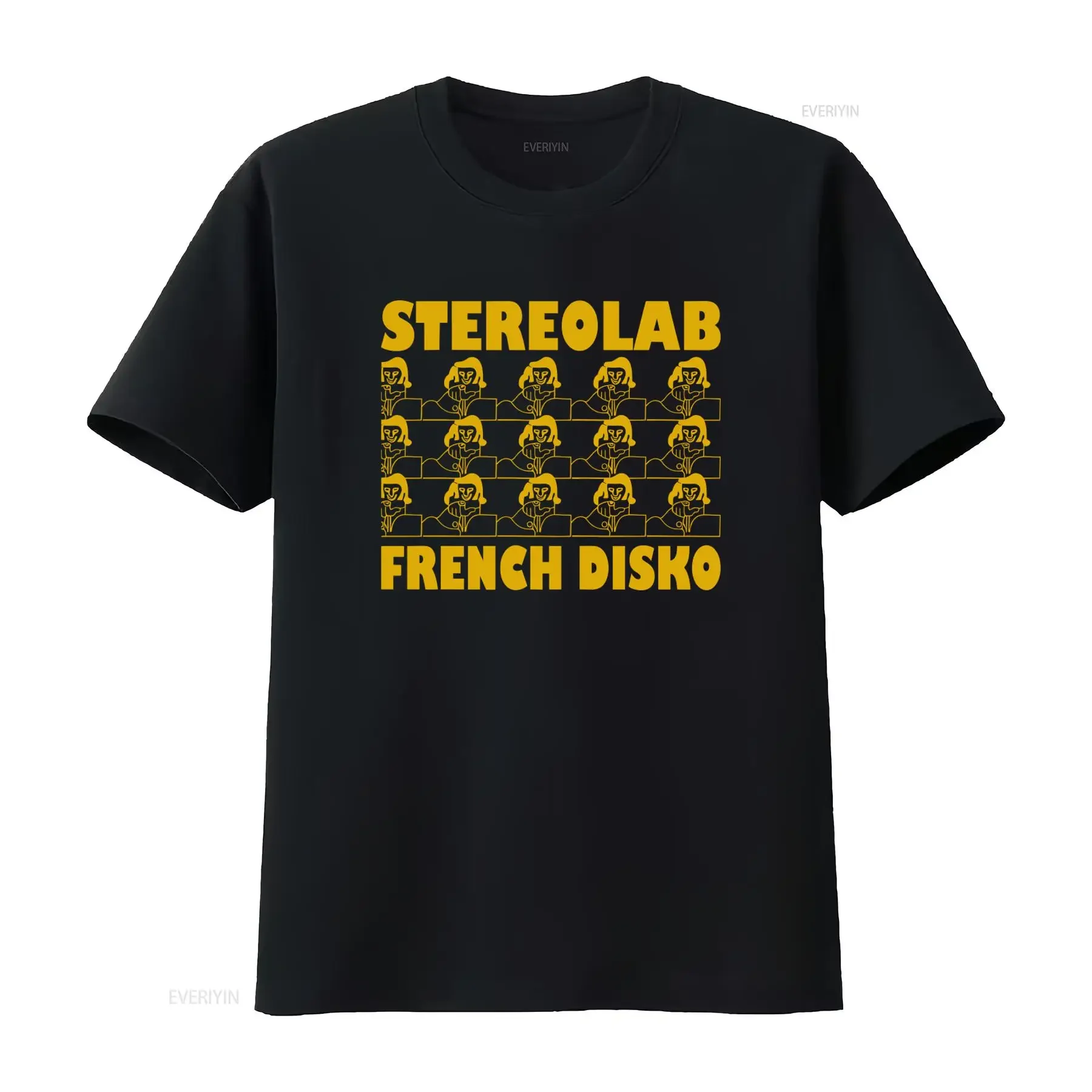 Camiseta Stereolab French Disko, estilo Avant Pop, banda de música indie, vintage, lavada, ropa de diseñador, gráfica, streetwear, informal, transpirable