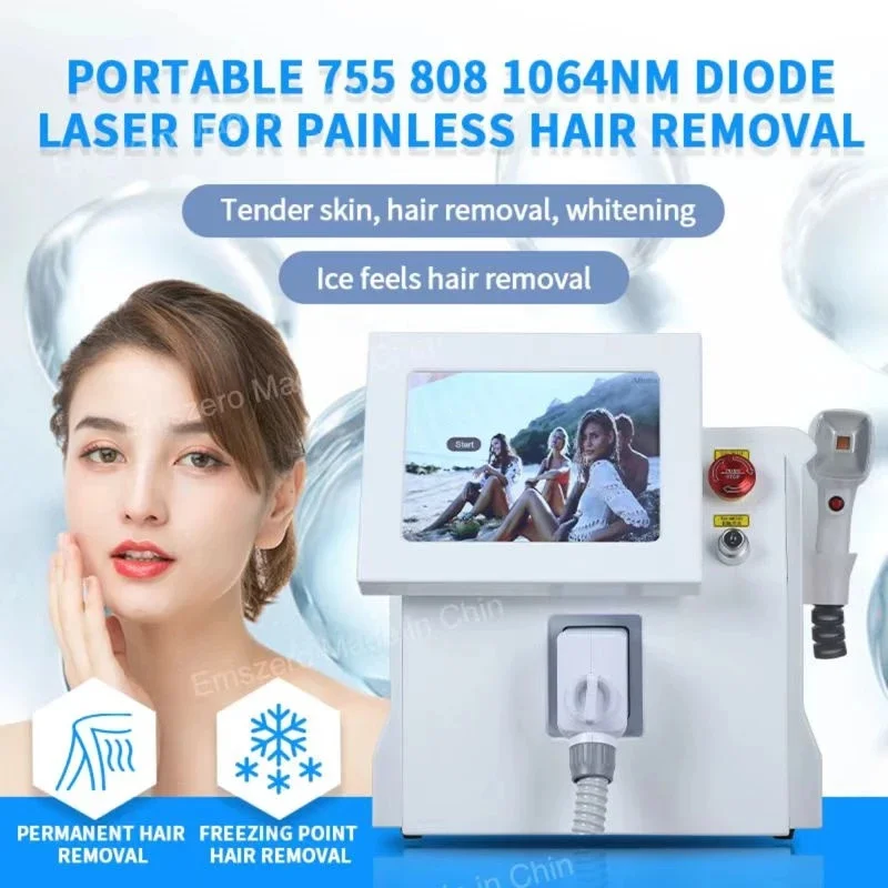 2024 TUV Medical CE Certified Ice Platinum 3 Wavelength 808Nm 755 1064nm Painless Diode Laser for Best Hair Removal Results