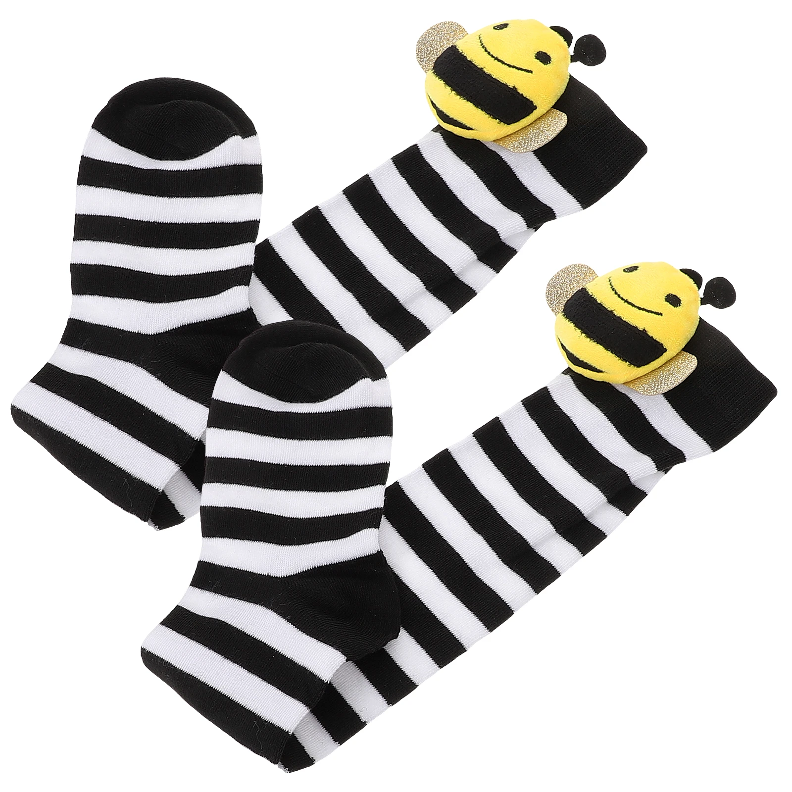 

Children Long Girls Long Socks Girls Cute Stripe Pattern Kids Performance Comfortable Breathable Black White