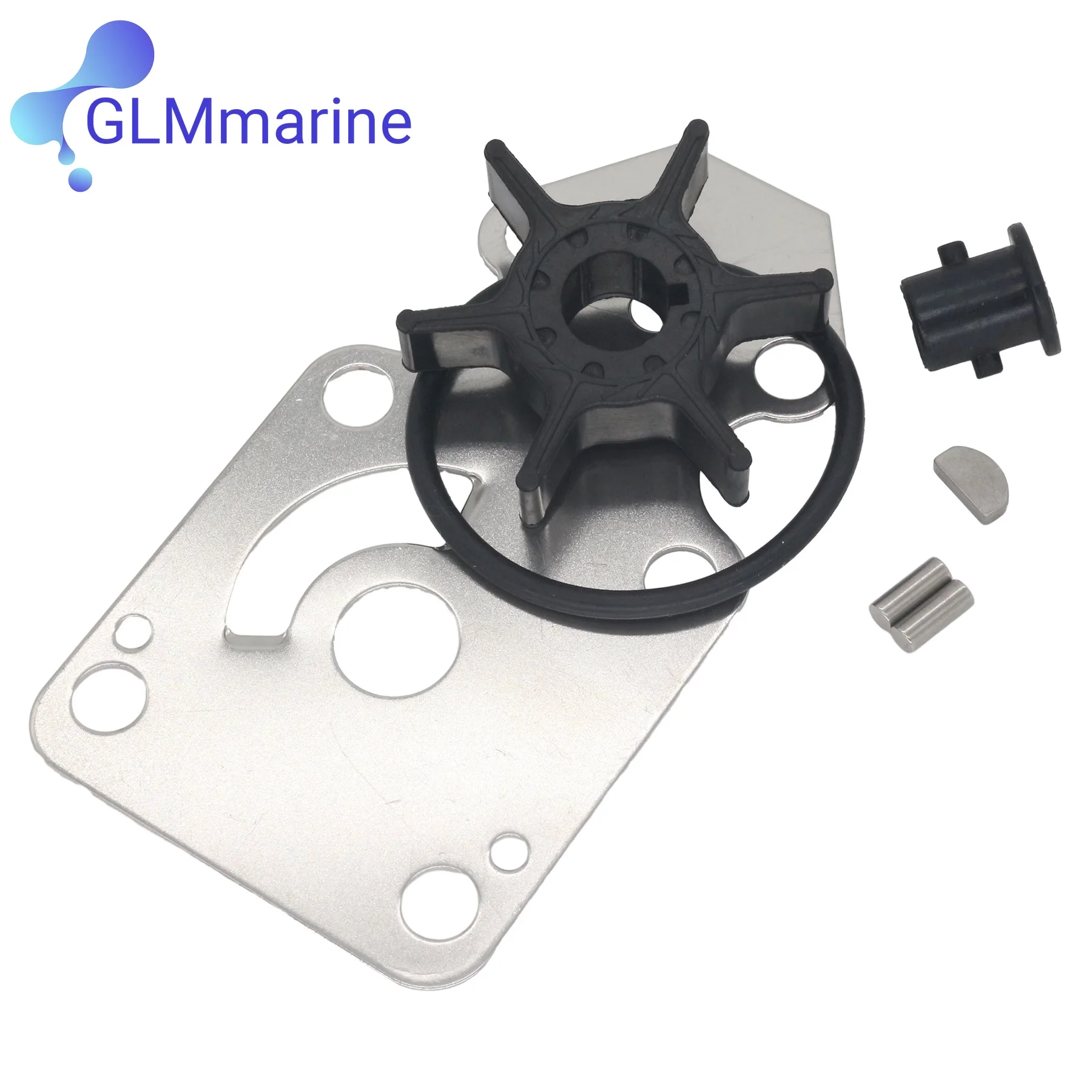 Impeller Service Parts Kit 6AH-W0078-02 Fits for Yamaha Outboard F 9.9 13.5 15 20 HP 4-Stroke Motors 6AH-W0078-00 63V-44352-00