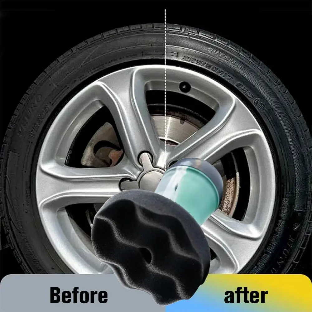 Car Wheel Polishing Waxing Tire Clean Contour Dressing Applicator Reusable Car Tire Shine Applicator Car Detailing Tool