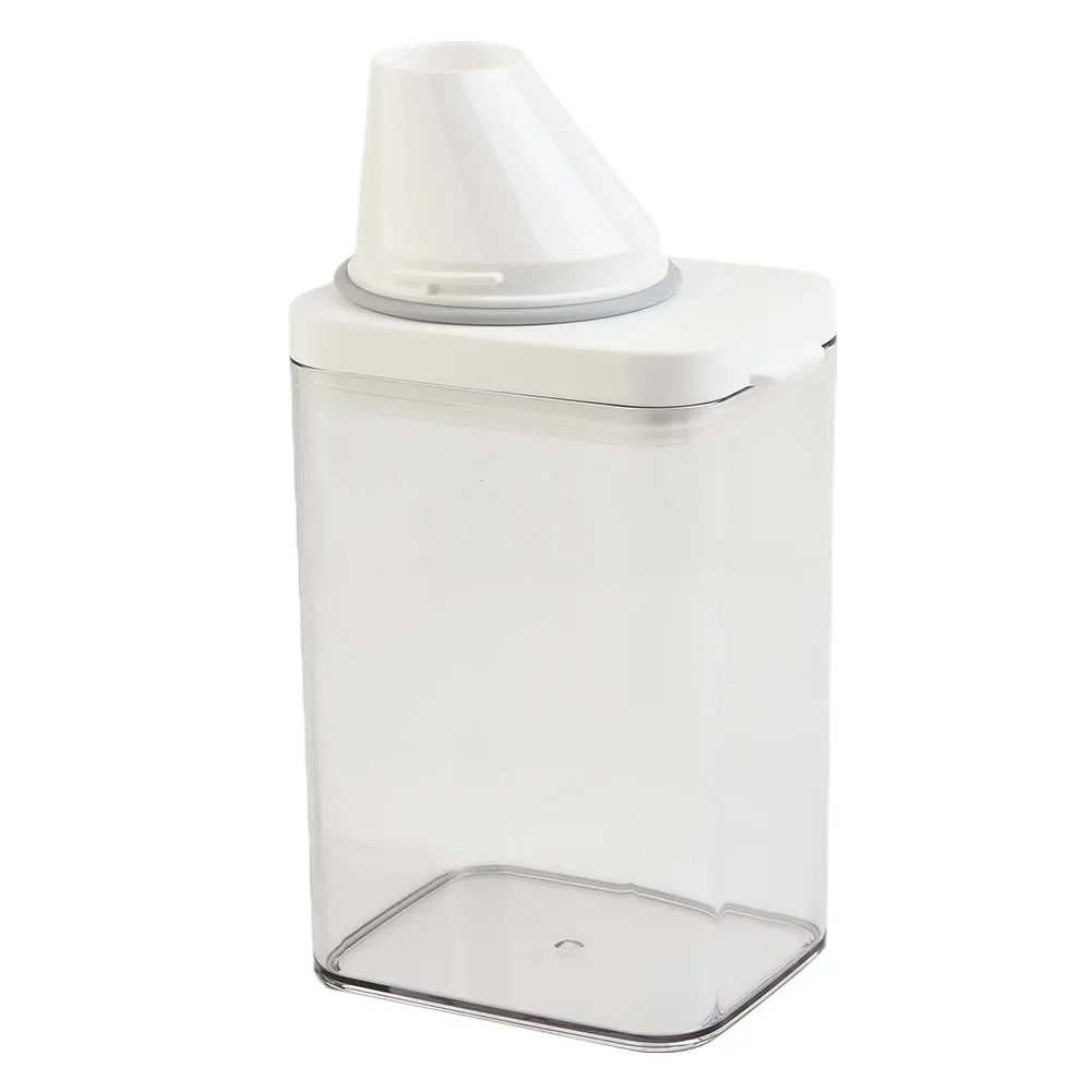 Soap Dispenser Plastic Laundry Detergent Storage Container Leak Proof Design With Measuring Cup and Pourable Spout