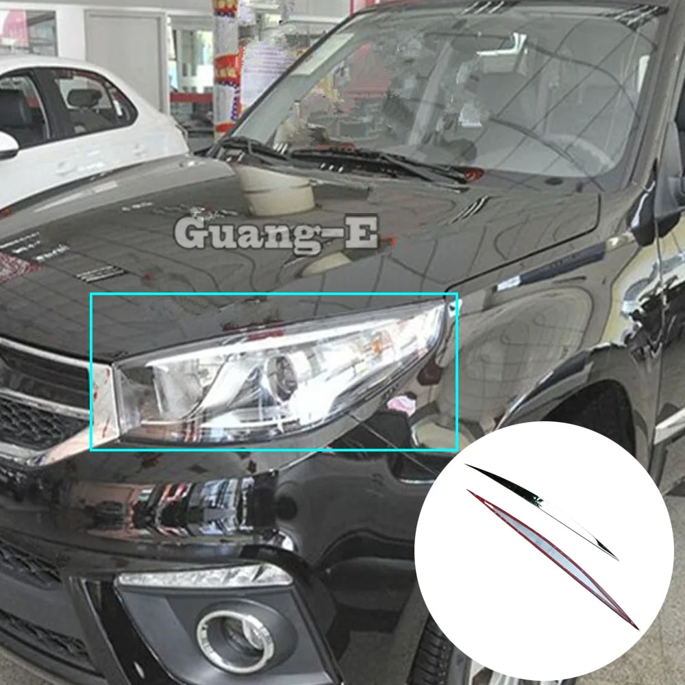

Car Cover Stainless Steel Head Front Light Eyebrow Headlamp Hoods Guard Frame For Chery Tiggo-3 Tiggo3 2014 2015 2016 2017 2018