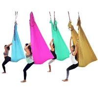 Aerial Yoga Hammock Fabric Flying Swing Trapeze Silk Anti-Gravity Inversion Air Traction Touch Device Meditation Mat 1-9m choice