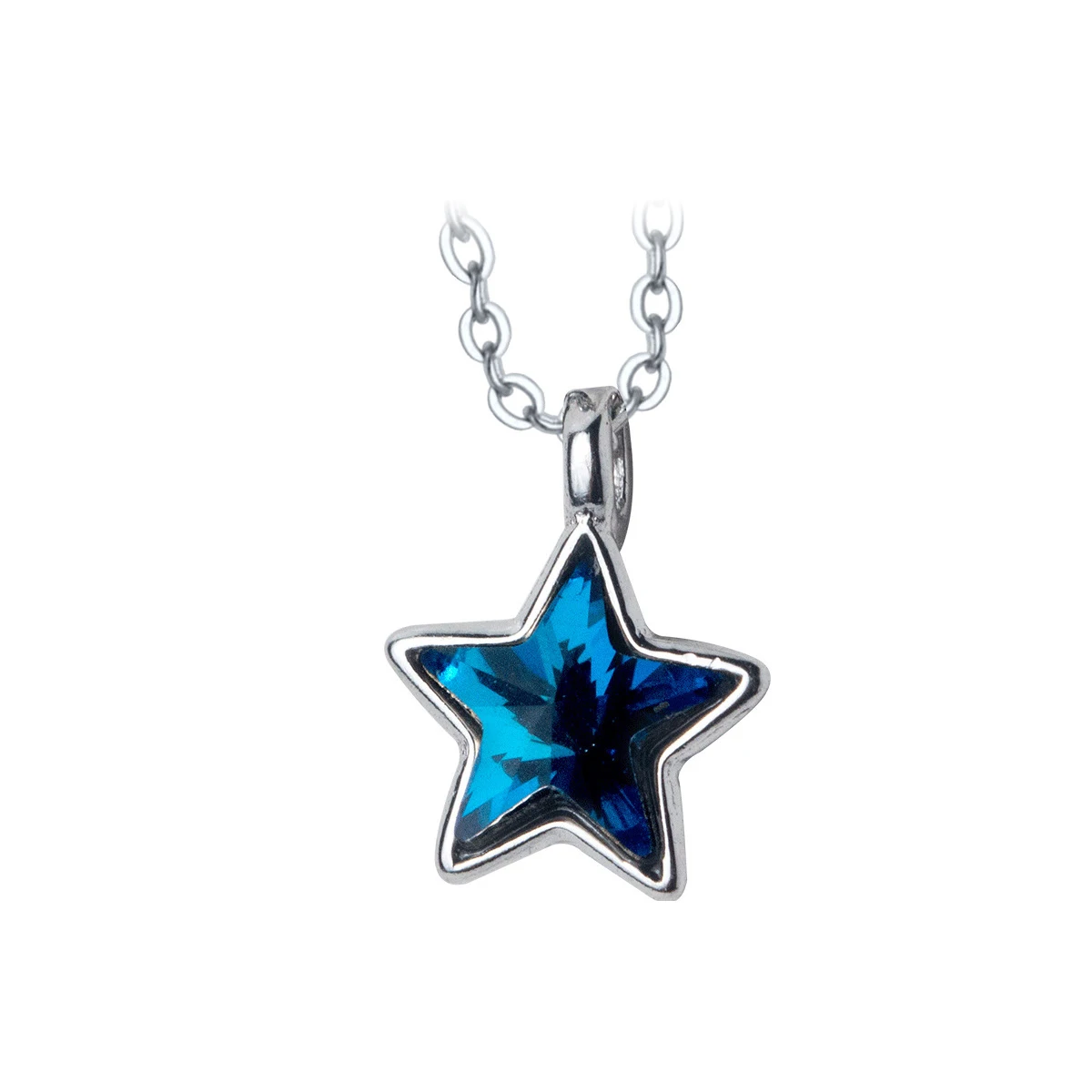 Modian New 925 Sterling Silver Retro Mini Blue Star Charms Pendant Necklace Fit Women Adjustable Necklace Original Fine Jewelry