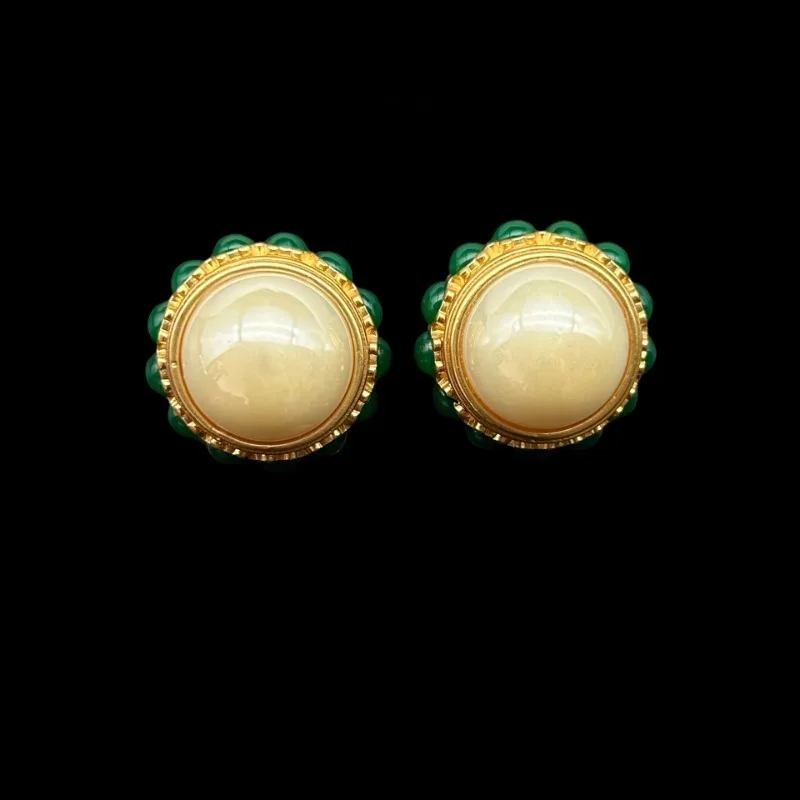 

NISHIZAWA Pearls Clip Earrings for Women Simple Korean Fashion Sweet Jewelry Palace Style Elegant Fashion Pendientes Mujer