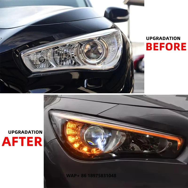 

for Infiniti-Q50 2014 2019 LED Headlights Upgrade Car Accessories Parts Projector Head Lights Headlamp Projectors Lens