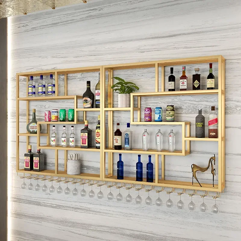 

Display Corner Storage Wine Cabinets Salon Liquor Metal Restaurant Bar Cabinet Drink Buffet Cremalheira De Vinho Bar Furniture