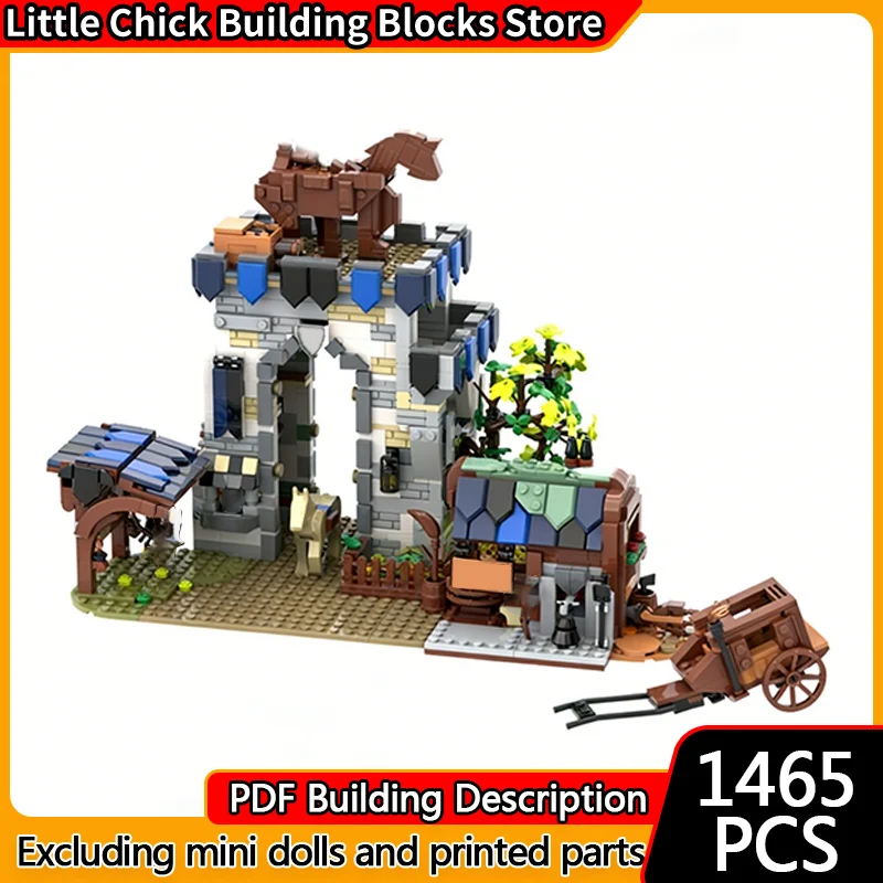 City Street View Model MOC Building Bricks Classic Triumphal Arch Modular Technology Children Holiday Gifts Assemble Toys Suit