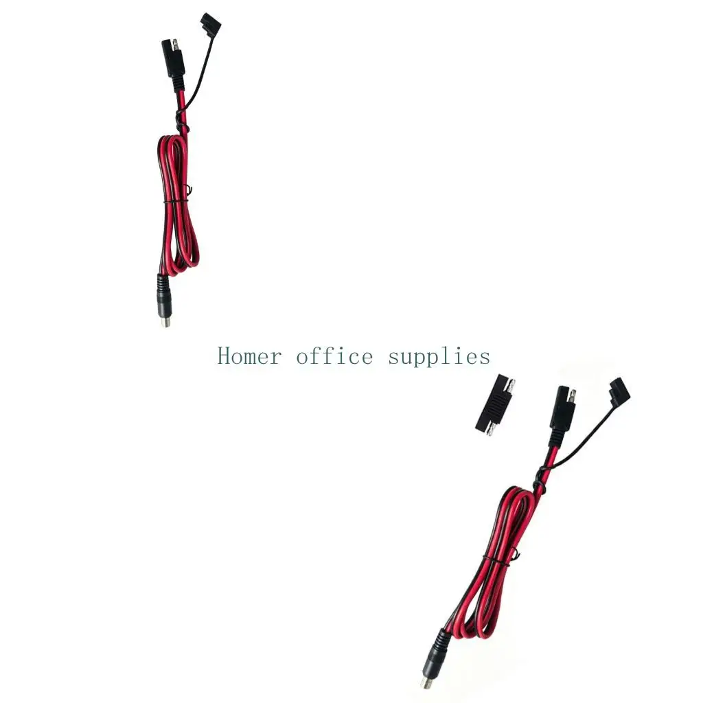 K43B 8.0 x 2.0 mm Male Charging Cable Heavy Gauge Cord with Vehicle Input Cover for Solar Charging and Backup Battery Connection