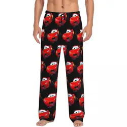 Custom Print Lightning McQueen Ahh Pajama Pants for Men Comic Hot Sleep Sleepwear Bottoms with Pockets