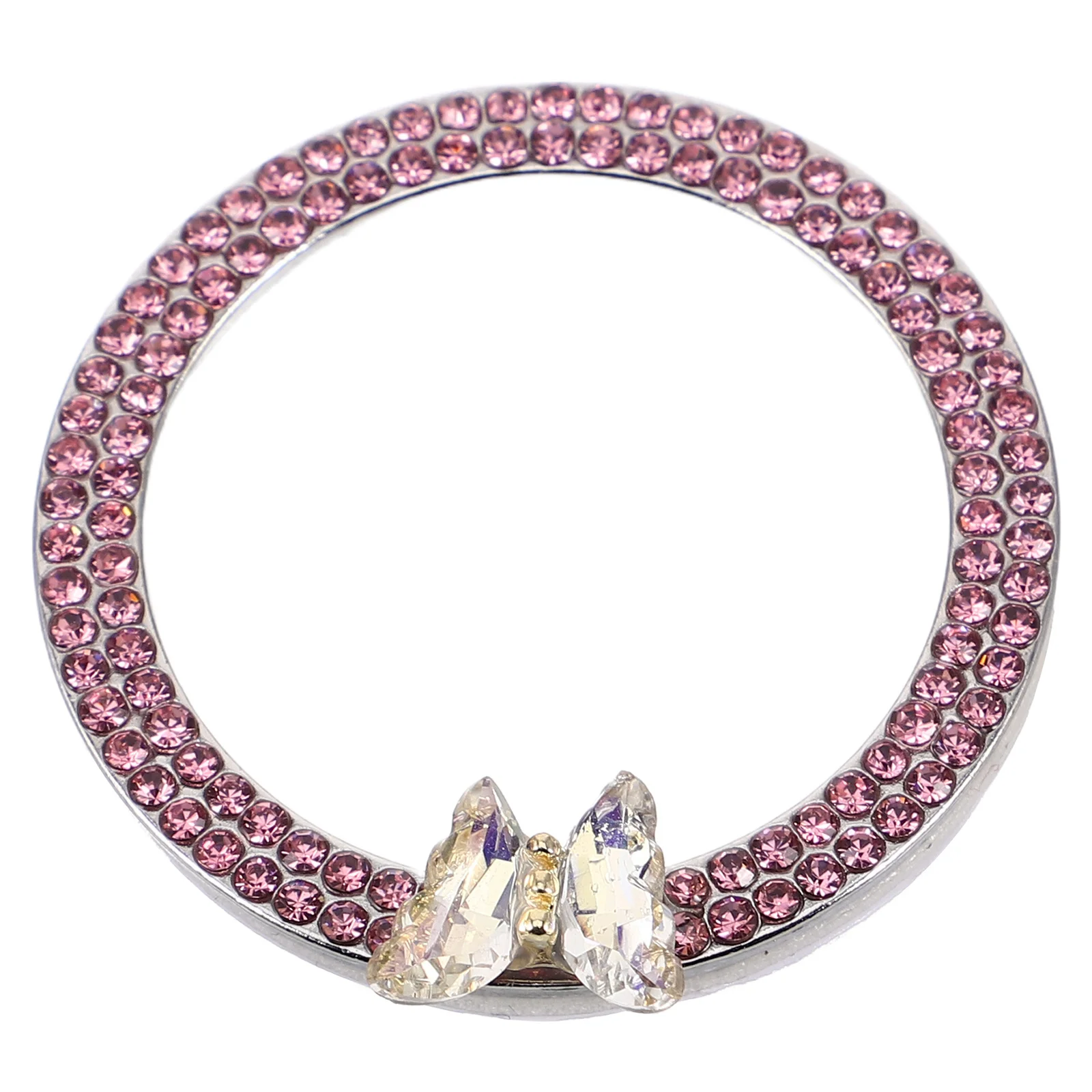 

Car Ignition Button Ring Push to Start Engine Decorative Cover with Crystal Butterfly Luxury Interior Trim Universal Fit