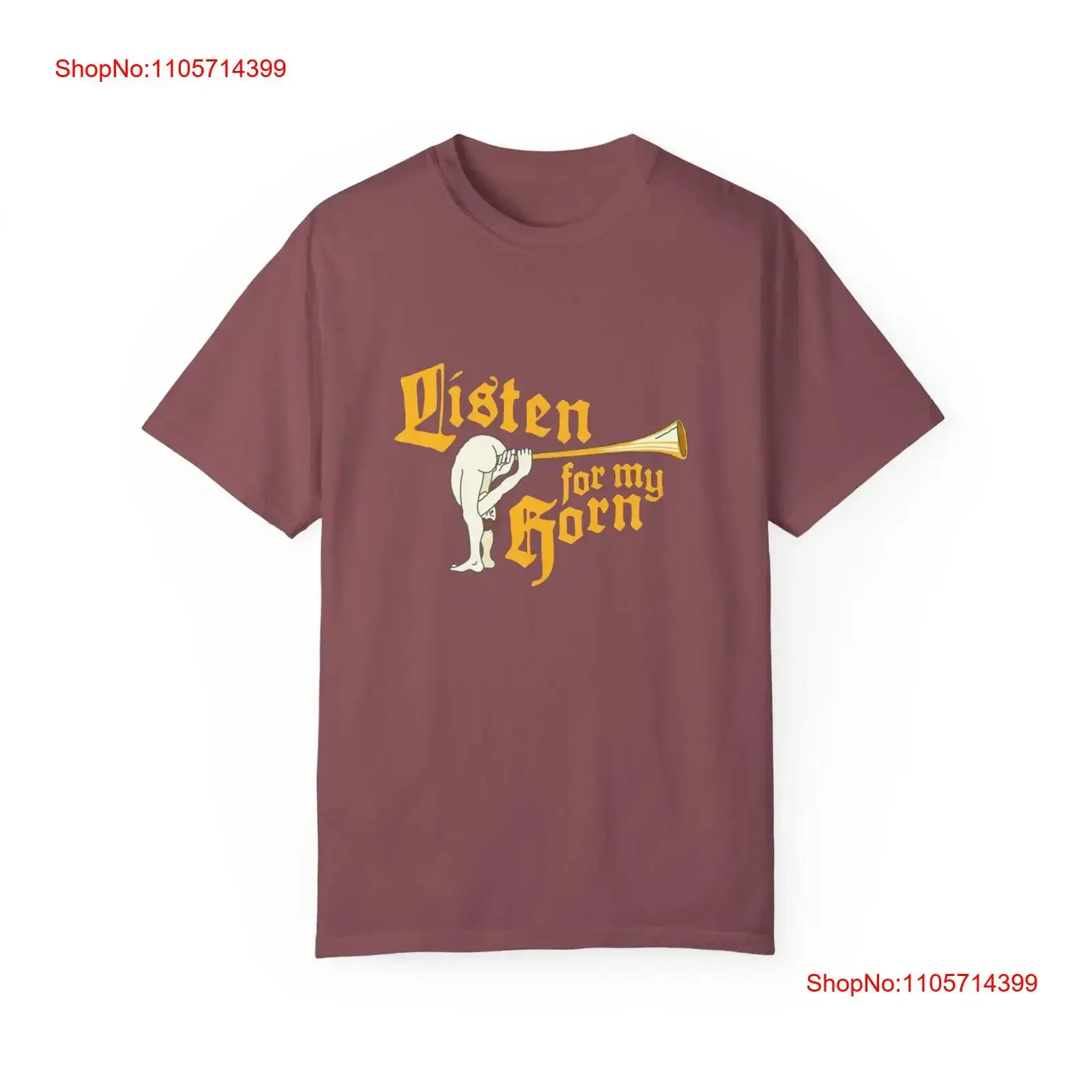 Horn Monty Python Garment Dyed T shirt vintage Washed Soft Casual Comfortable Stylish Slightly Versatile streetwear