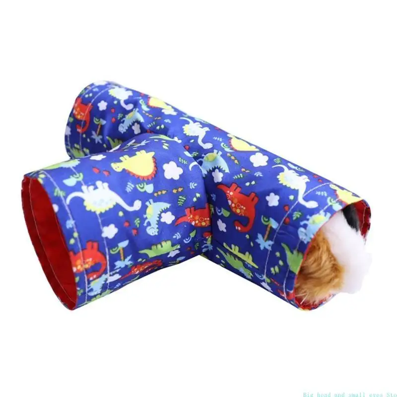581C Collapsible 3 Way Hamster for Play Tubes High Quality Material-Soft and Comfortable Collapsible and Portable T-Shape Tun