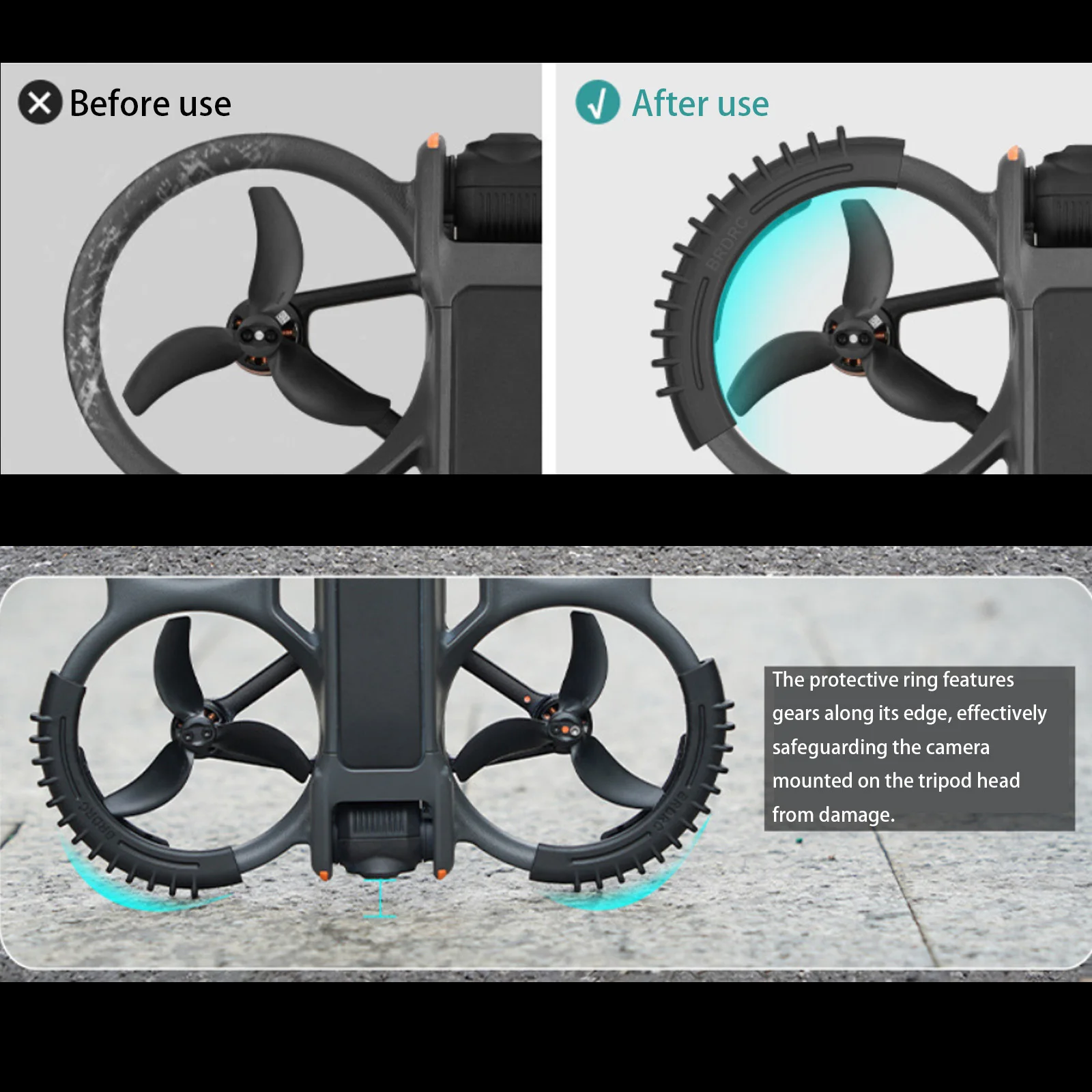 Avata 2 Bumper Guard TPU Crash Protection Ring Set for DJI Avata 2 Drone Impact Cushion Safety Frame Cover 4PCS Lightweight
