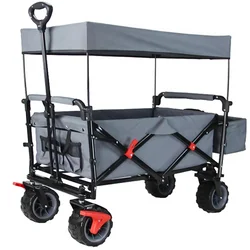 New Camping Trolley Foldable Beach Wagon Carts for Outdoor Playing