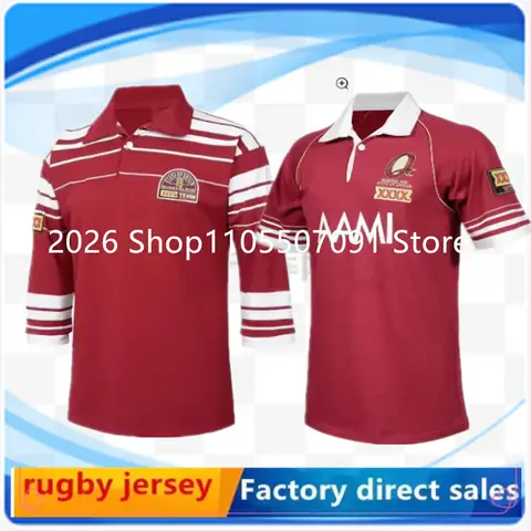 QLD STATE OF ORIGIN 2006 QLD Maroons RETRO RUGBY JERSEY Size:S-5XL